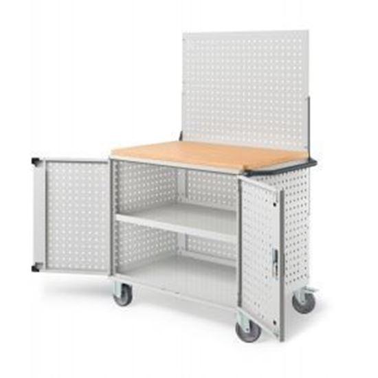 Immagine di CARRELLO CLEVER LARGE SMONTATO CON RUOTE - COLORE: GRIGIO CHIARO RAL7035